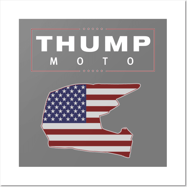 Thump Moto - Dirt Bike Helmet Wall Art by TripleTreeAdv